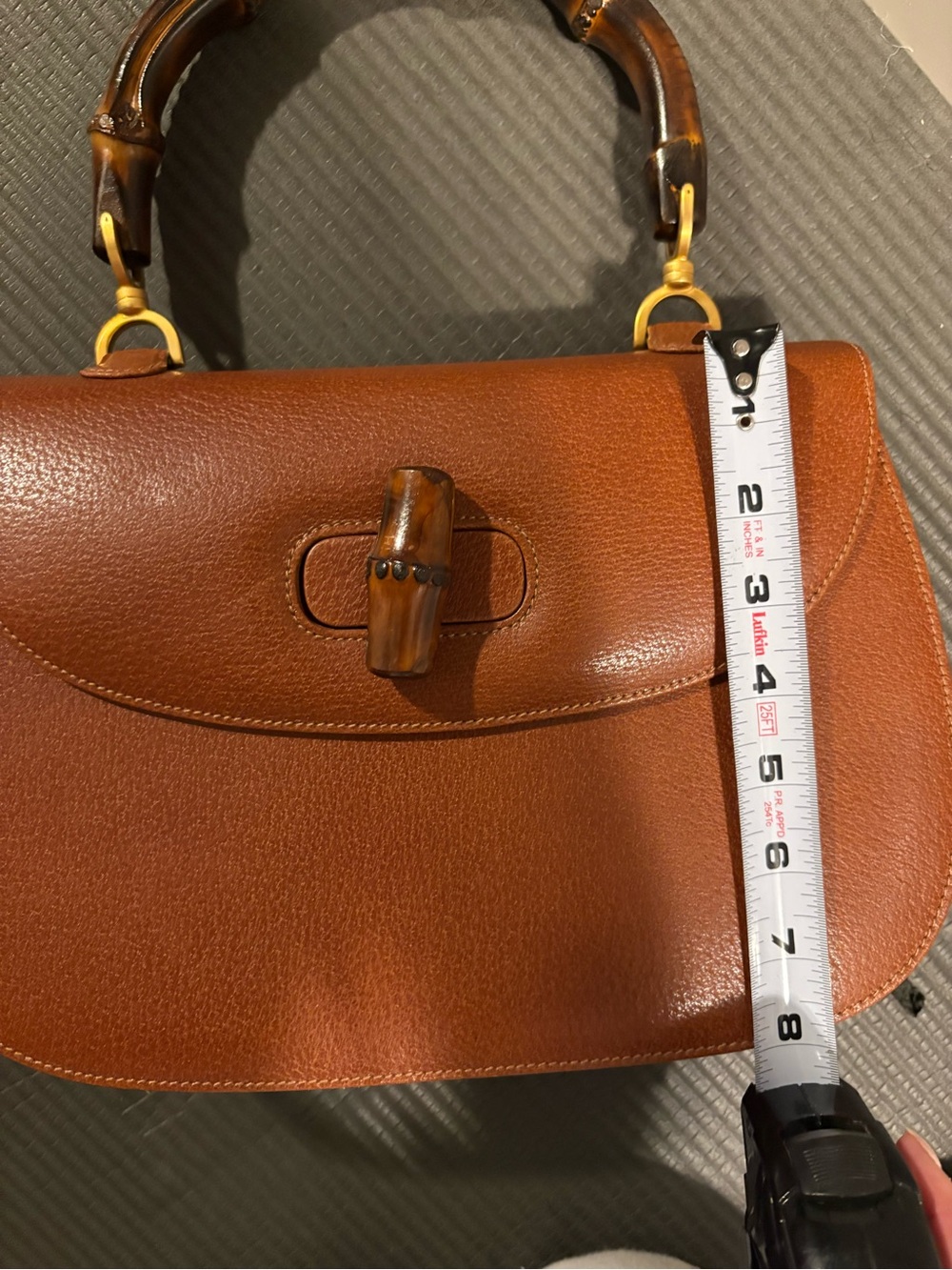 Gucci White Top-Handle Bag with Bamboo Handles - Picture 9 of 10